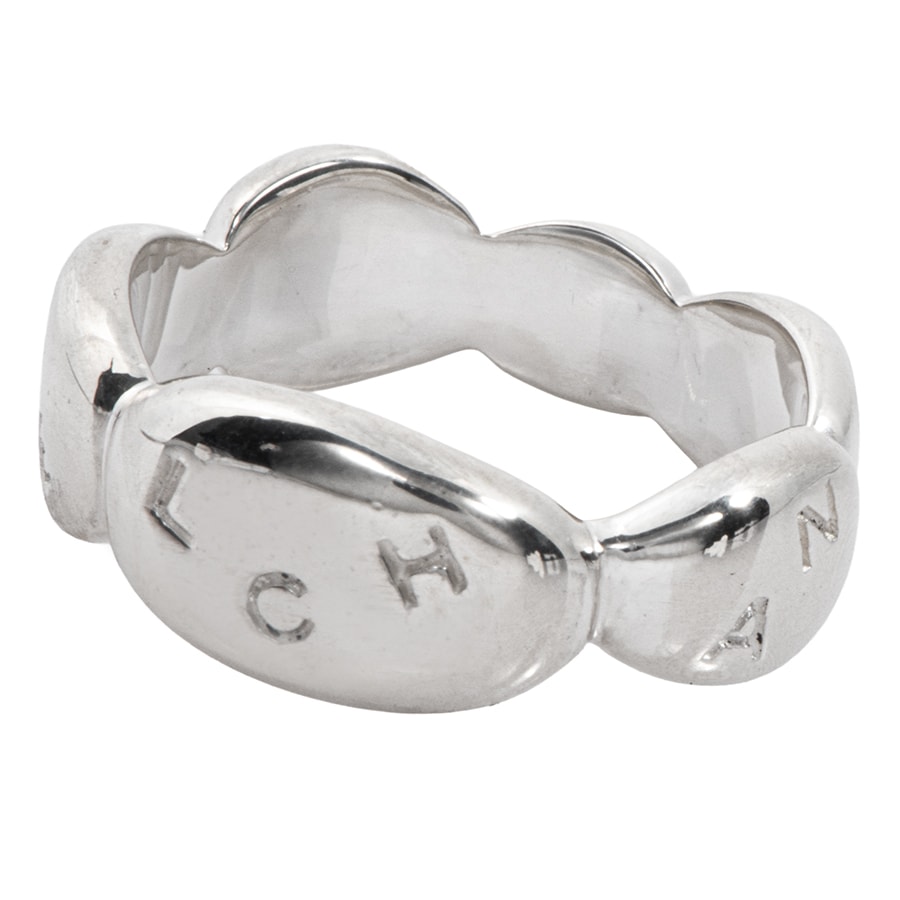 CHANEL シャネル カメリア ロゴ リング 指輪 10号 スターリングシルバー シルバー【中古】