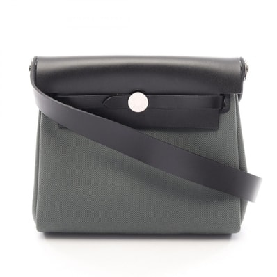 エルメス HERMES エールバッグジップ ミニ ヴェールマングローブ ショルダーバッグ バッグ トワルミリタリー / ヴァッシュハンター トワルミリタリー K刻印(2025年製造) レディース グリーン系 / ブラック系