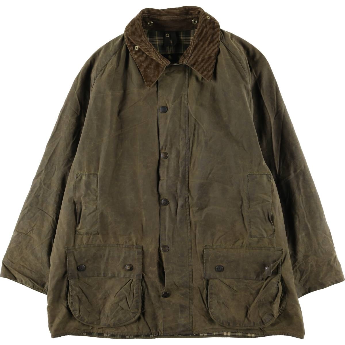 古着 90年代 バブアー Barbour BEAUFORT ビューフォート 旧3ワラント オイルド ハンティングジャケット 英国製 C46 メンズXL相当 ヴィンテージ/eaa604807