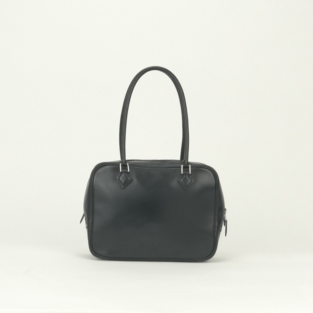 エルメス HERMES プリュム20 ミニプリュム プリュム 20 ミニ バッグ トートバッグ ボックスカーフ ノワール Noir ブラック Black 黒 シルバー金具 ハンドバッグ