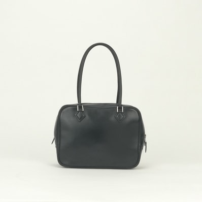 エルメス HERMES プリュム20 ミニプリュム プリュム 20 ミニ バッグ トートバッグ ボックスカーフ ノワール Noir ブラック Black 黒 シルバー金具 ハンドバッグ