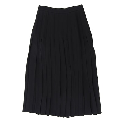 セリーヌ 美品 プリーツ スカート レディース ブラック 34 2J144865C 34