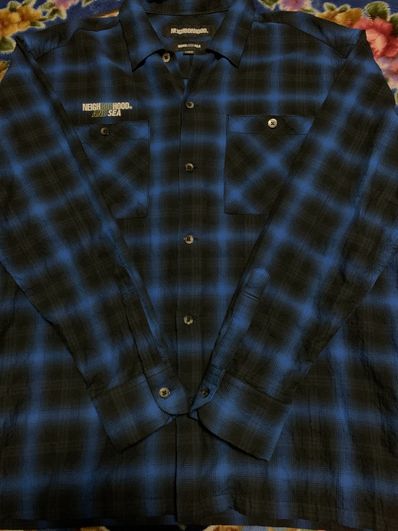 NEIGHBORHOOD×WIND AND SEA NAVY シャツ