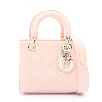 ディオール Dior LADY DIOR MY ABCDIOR カナージュ 2WAY ハンドバッグ バッグ レザー レディース ピンク系 M0538ONGEM413 【新品】