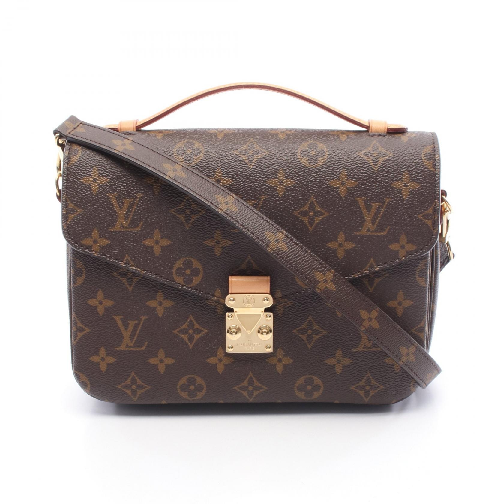 ルイ・ヴィトン LOUIS VUITTON ポシェット メティス MM ハンドバッグ バッグ PVCコーティングキャンバス レザー モノグラム レディース ブラウン系 M44875 【中古】