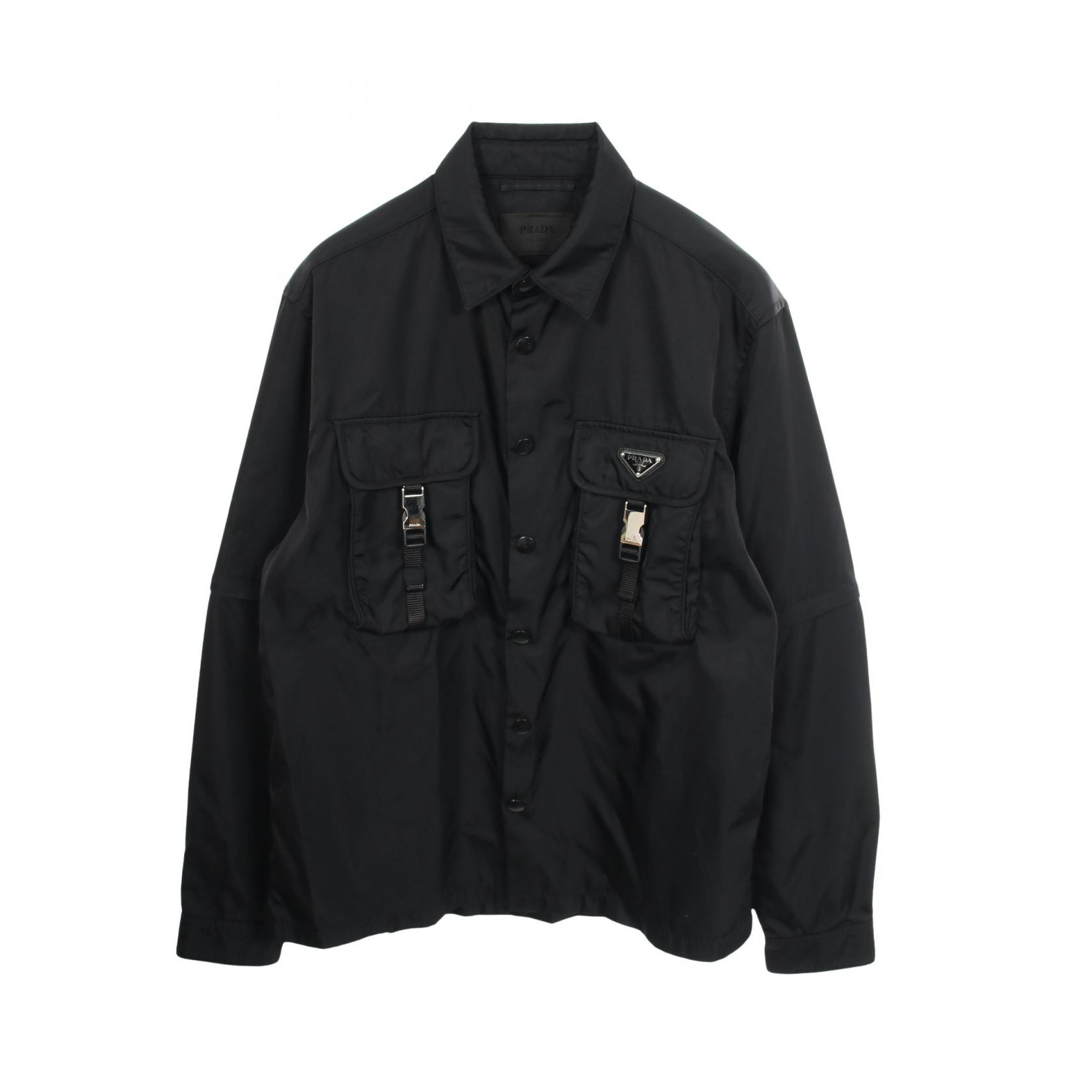 プラダ PRADA Re-Nylon シャツ 衣料品 アウター ナイロン メンズ ブラック系 SC548 【中古】