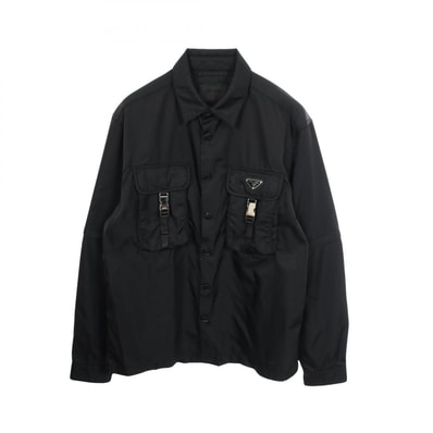 プラダ PRADA Re-Nylon シャツ 衣料品 アウター ナイロン メンズ ブラック系 SC548 【中古】