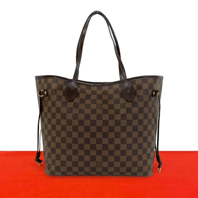 LOUIS VUITTON ルイヴィトン ネヴァーフル ダミエ レザー PVC トートバッグ ブラウン
a85-1
