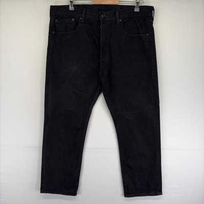 古着 リーバイス Levi's デニム パンツ 501 大きいサイズ ジーパン ストレート ボタンフライ w38 L30 ブラック系 メンズ