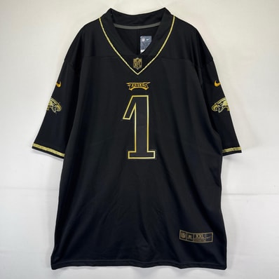 古着 ナイキ NIKE 半袖シャツ NFL ゲームシャツ チーム プルオーバー イーグルス 大きいサイズ 2XL ブラック系 メンズ