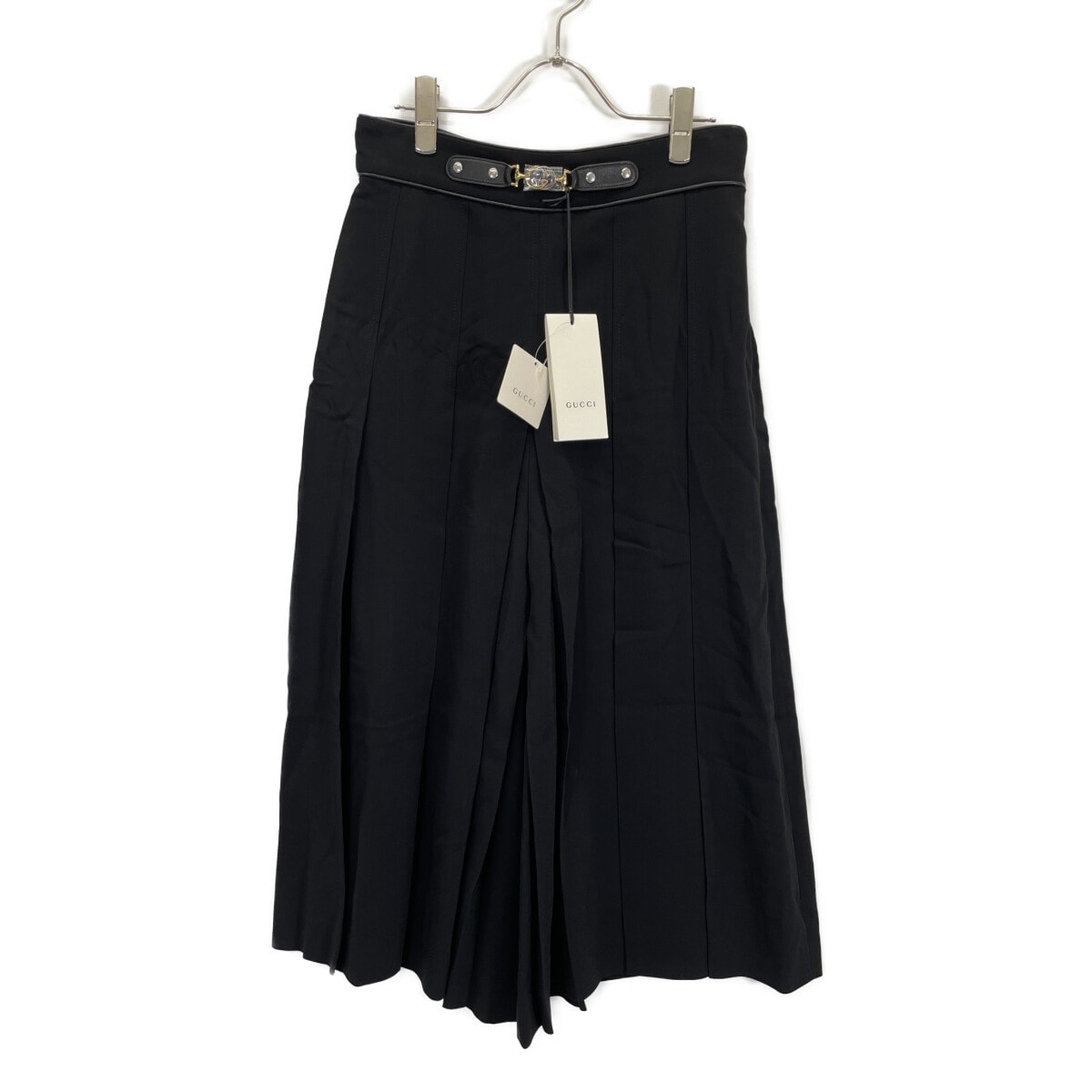 グッチ 19年 596968 インターロッキング プリーツ スカート ガウチョパンツ 42