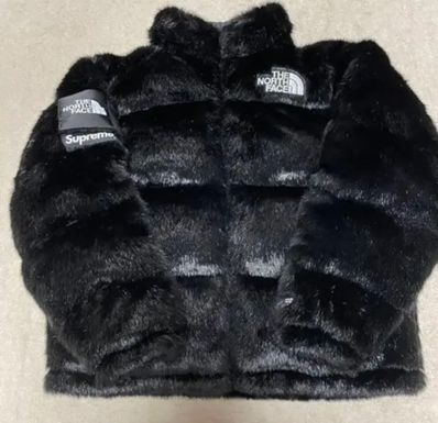 Supreme x The North Face Faux Fur Nuptse Jacket "Black"