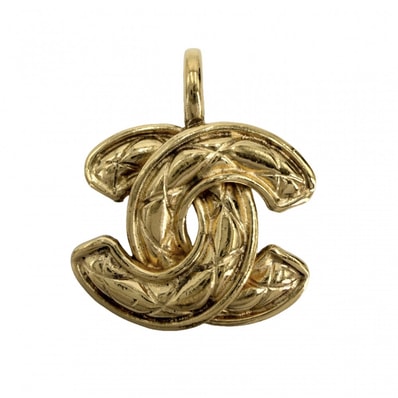 CHANEL シャネル ペンダントトップ マトラッセ ココマーク アクセサリー GP ゴールド レディース 約10.0g【中古品】