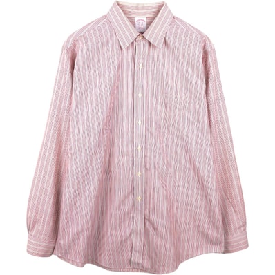 古着 ブルックスブラザーズ Brooks Brothers Est.1818 TRADITIONAL FIT 長袖 コットンストライプシャツ メンズL相当/eaa662581