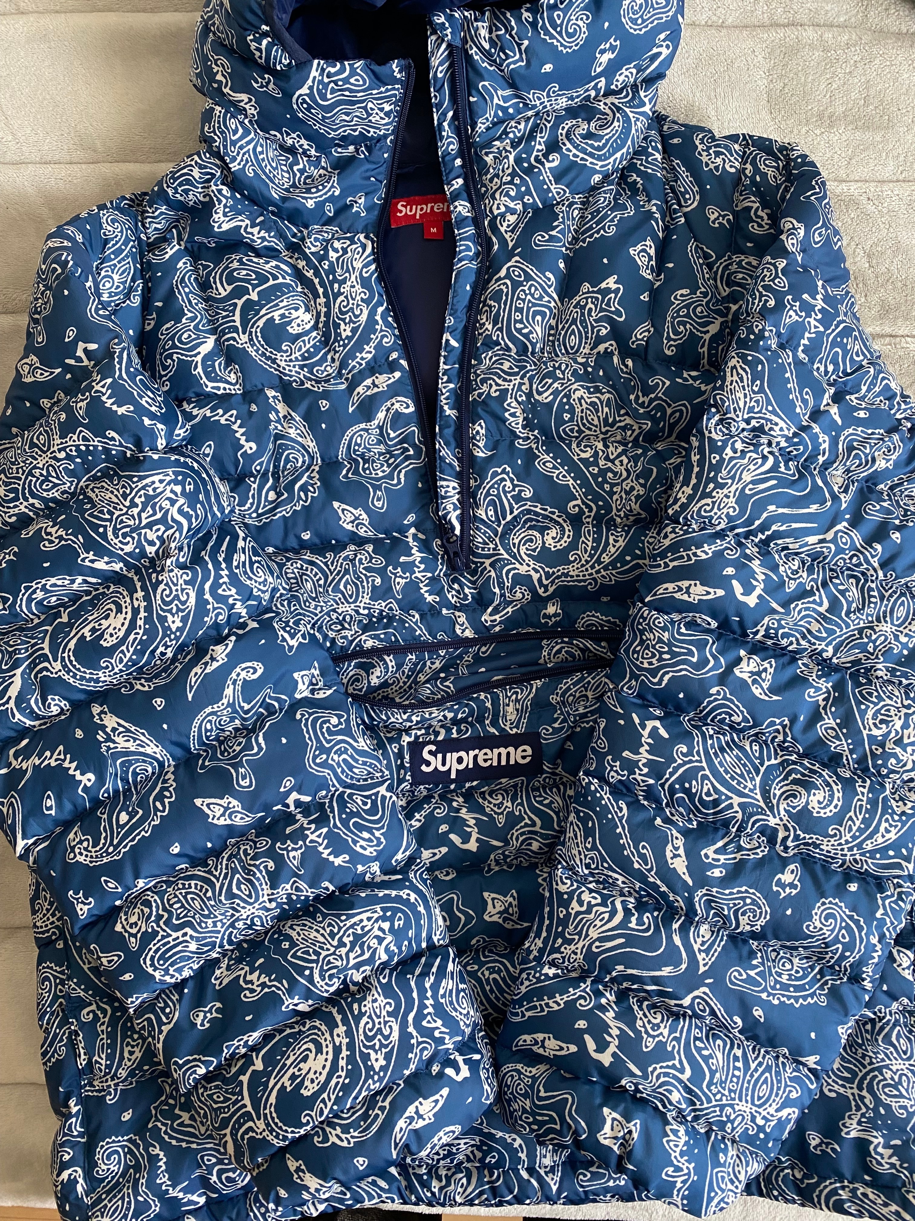 Supreme Micro Down Half Zip Hooded Pullover 