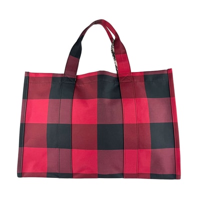 クリスチャンディオール Christian Dior ハンドバッグ キャンバス レッド/ブラック ユニセックス【中古】 z9624