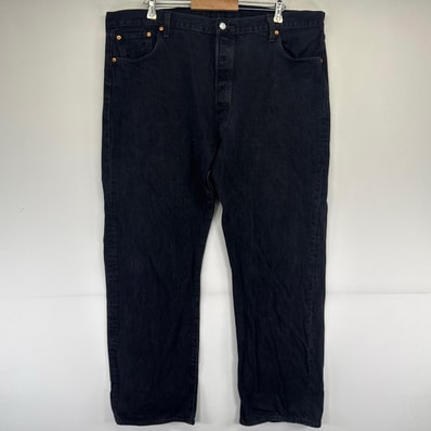 古着 リーバイス Levi's デニム パンツ 501 ストレート ジーパン 5ポケット 大きいサイズ W44×L32 ブラック系 メンズ