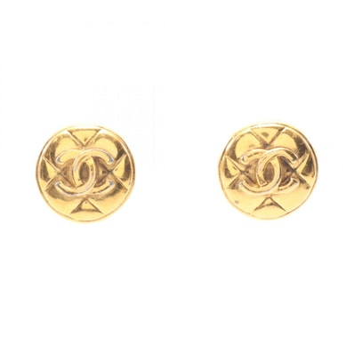 シャネル CHANEL ココマーク マトラッセ イヤリング ジュエリー GP(ゴールドメッキ) レディース ゴールド系 【中古】