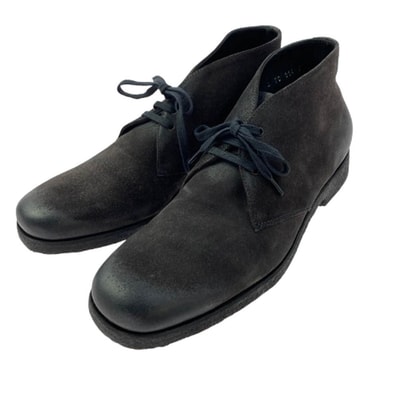 PRADA プラダ ブーツ スエード チャッカブーツ クレープソール グレー系 9【中古】