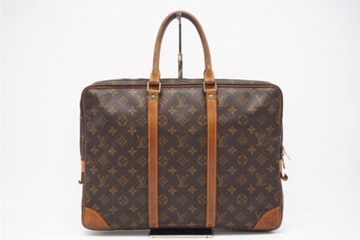 LOUIS VUITTON ルイ・ヴィトン モノグラム ポルトドキュマンヴォワヤージュ M40226 ビジネスバッグ ブラウン コーティングキャンバス メンズ