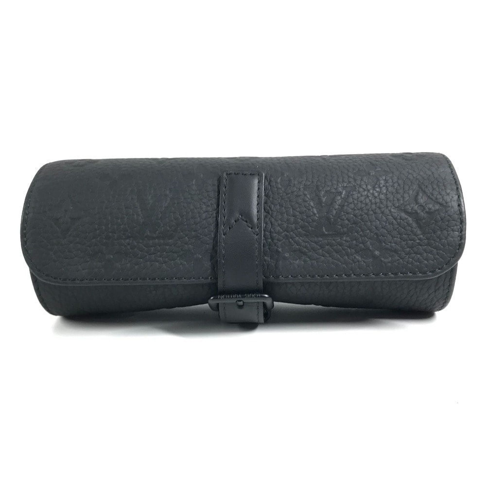 ルイヴィトン LOUIS VUITTON エテュイ 3 モントル M10147 モノグラム トリヨン 時計ケース ウォッチケース ポーチ トリヨンレザー ブラック