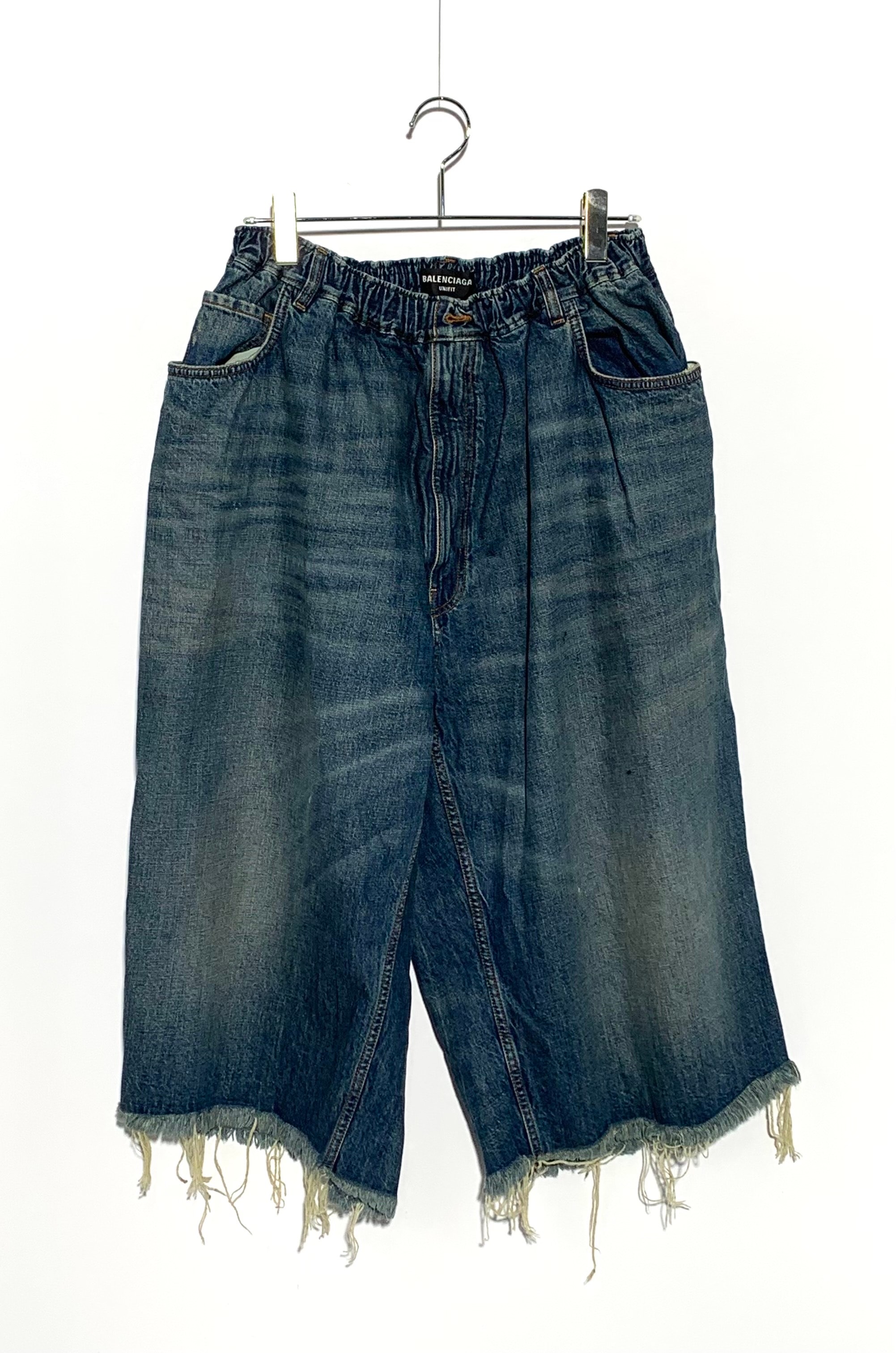 BALENCIAGA スーパークロップドデニムハーフパンツ