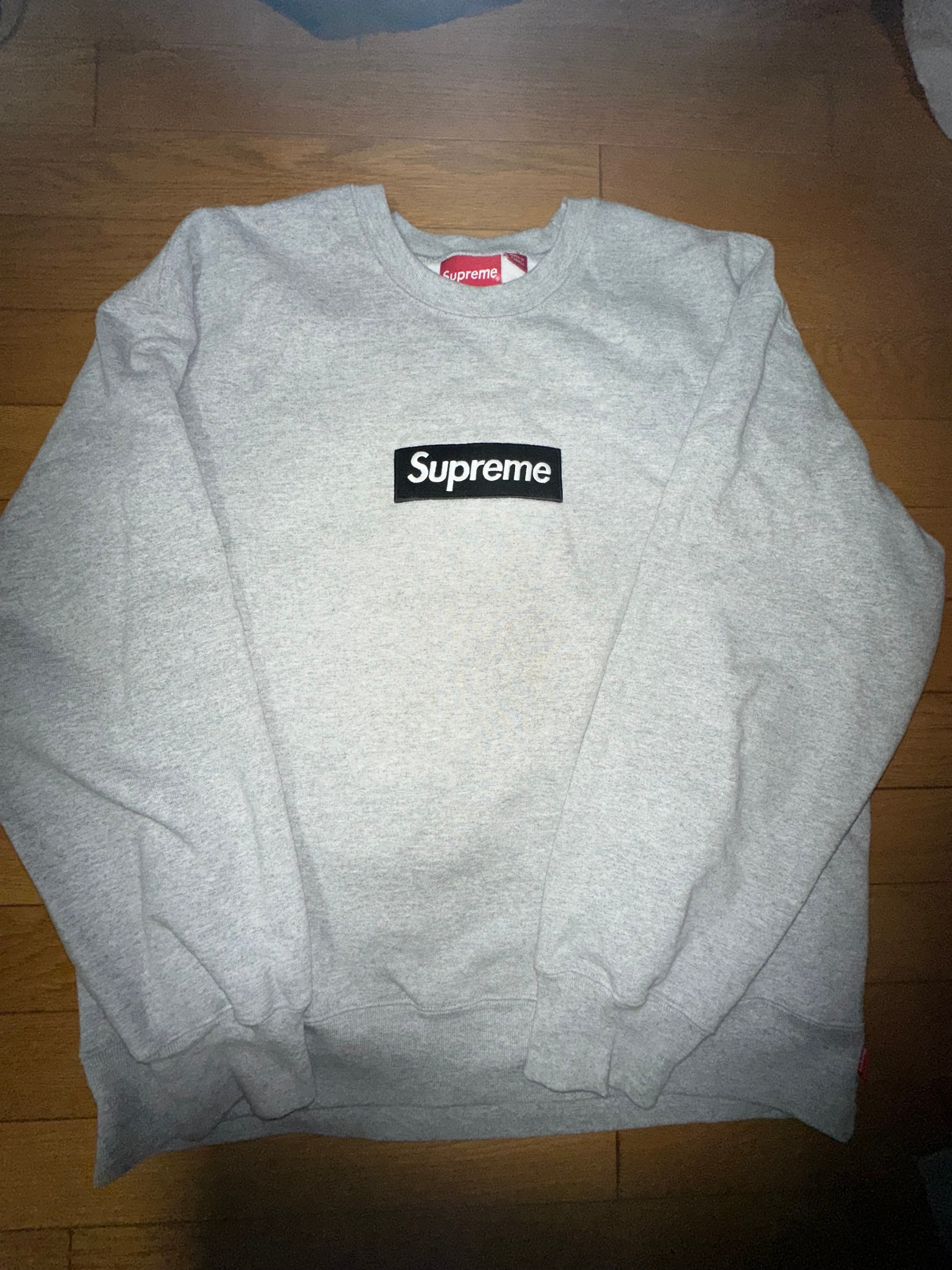 Supreme Box Logo Crewneck "Heather Grey" (22FW)
