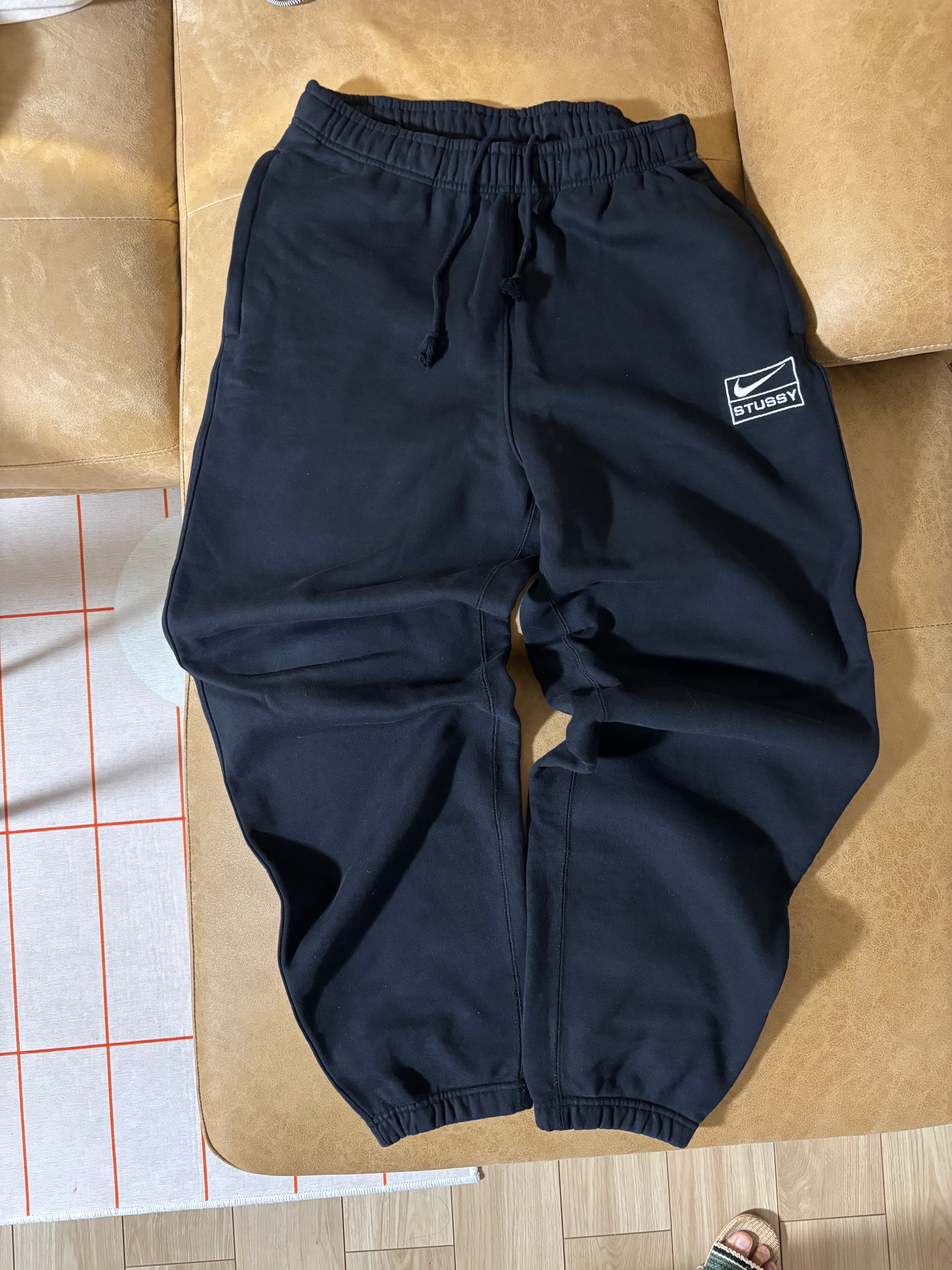Stussy x Nike Stone Washed Fleece Pant "Black" (US Size) FN5235-010