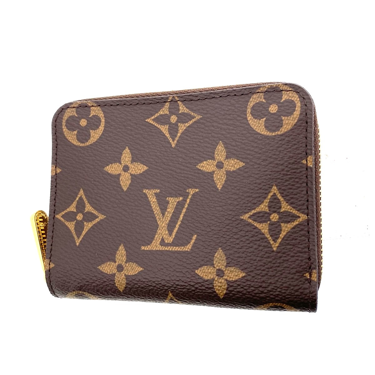 LOUIS VUITTON ルイ・ヴィトン モノグラム ジッピー・コイン パース コインケース M60067 ブラウン ゴールド  ユニセックス【中古】