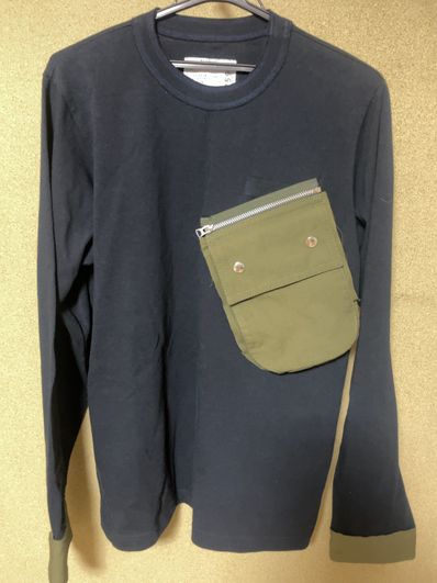 SACAI コットン ロングスリーブ Tシャツ