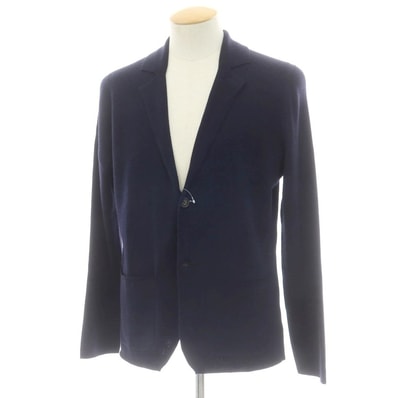 【中古】ブルックスブラザーズ Brooks Brothers ハイゲージウール ニットジャケット ダークネイビー【サイズS】【メンズ】