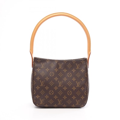 ルイ・ヴィトン LOUIS VUITTON ルーピングMM ショルダーバッグ バッグ PVCコーティングキャンバス レザー モノグラム レディース ブラウン系 M51146 【中古】