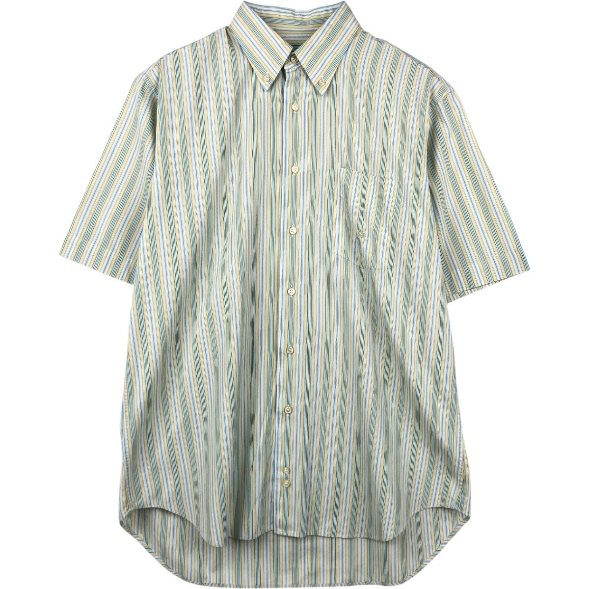 古着 バーバリー Burberry's BURBERRY LONDON マルチストライプ 半袖 ボタンダウン ストライプシャツ メンズM相当/eaa628092