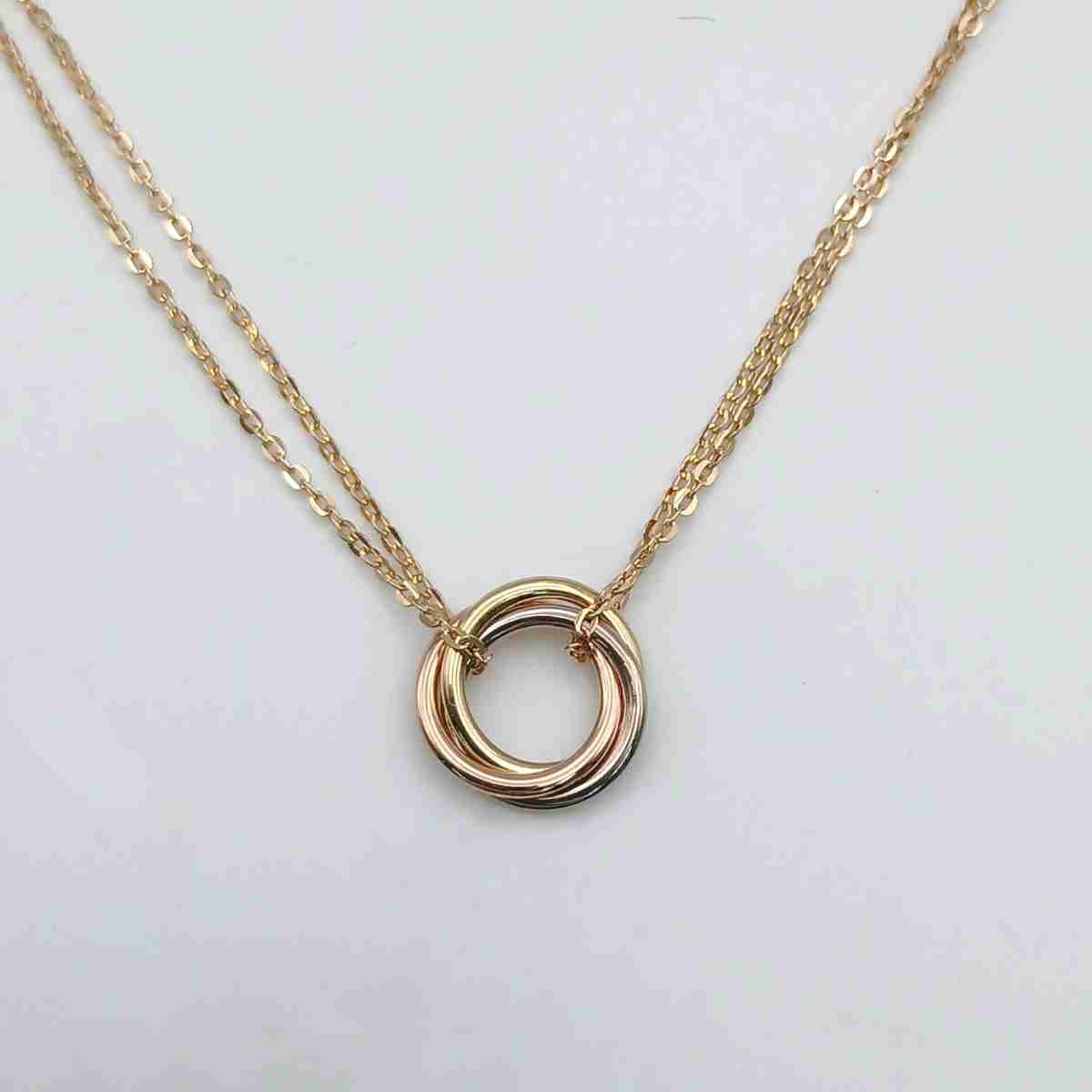 CARTIER カルティエ トリニティ ペンダント ミニモデル 750 ネックレス B7224816 K18ゴールド イエローゴールド  レディース【中古】