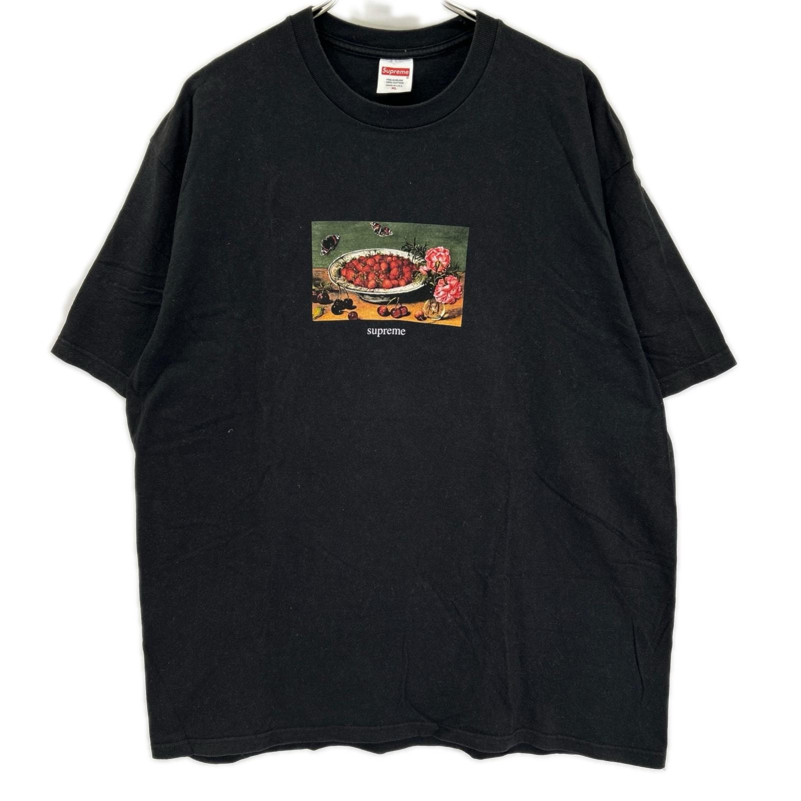 シュプリーム 23SS ブラック Strawberries Tee XL