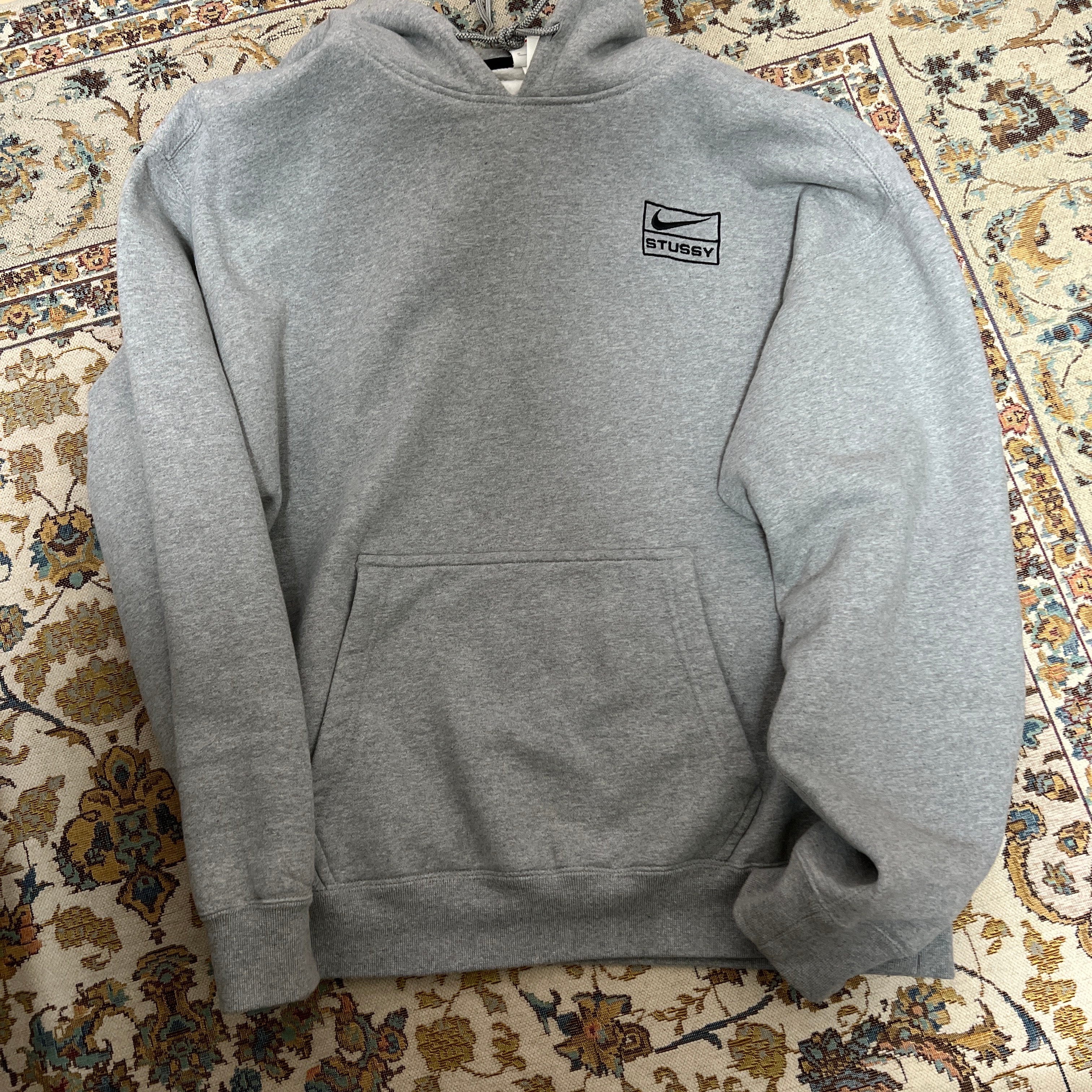 Stussy × Nike NRG Washed Hoodie (US Size) "Grey" DJ9488-063
