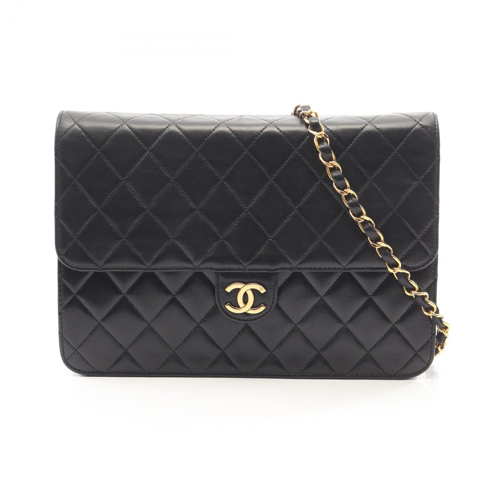 シャネル CHANEL マトラッセ プッシュロック ショルダーバッグ バッグ ラムスキン(羊革) レディース ブラック系 【中古】
