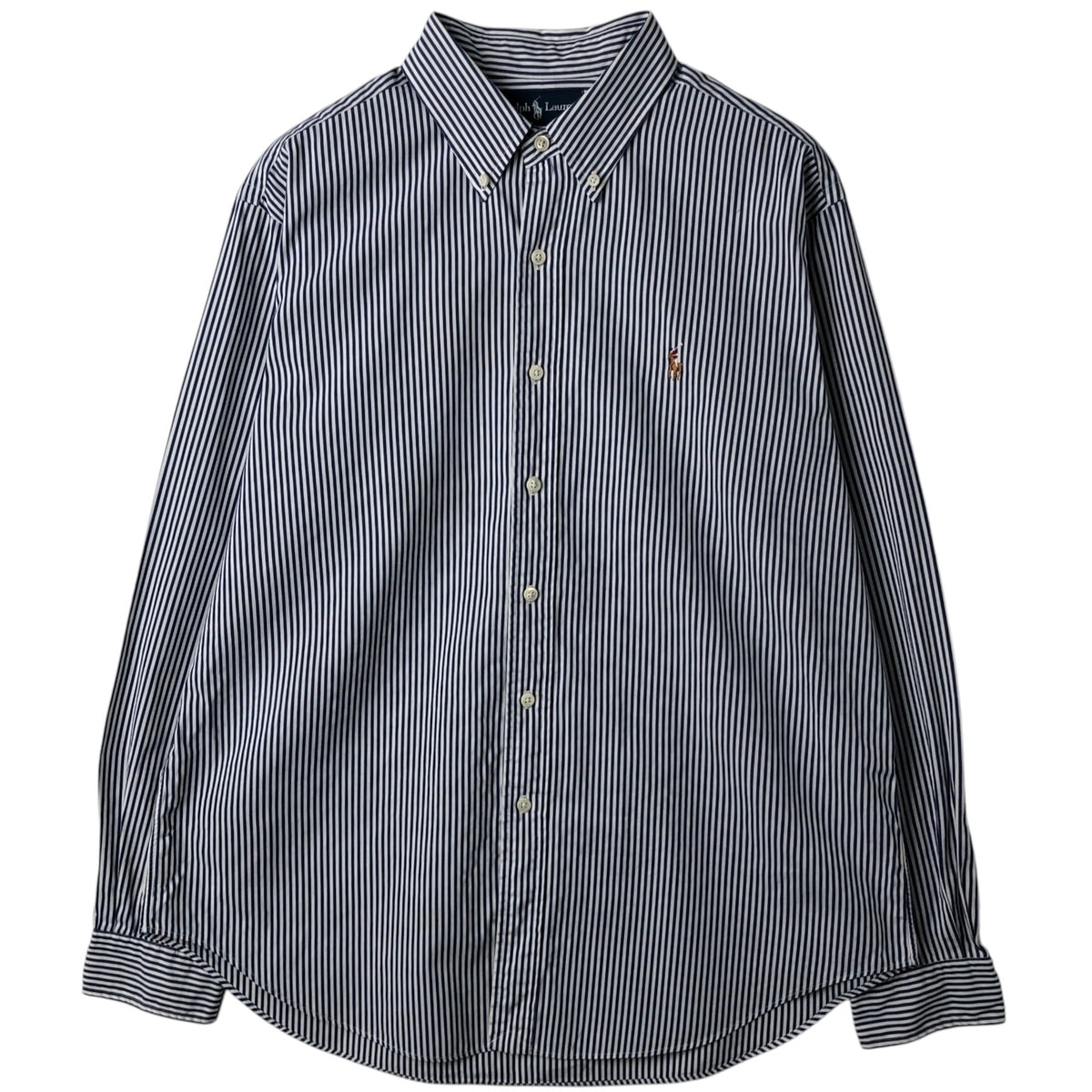 古着 ラルフローレン Ralph Lauren CLASSIC FIT 長袖 ボタンダウンストライプシャツ メンズXL相当/eaa614297