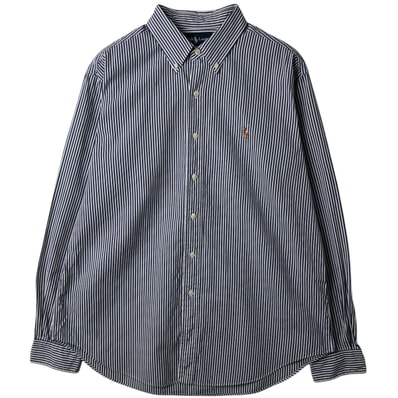 古着 ラルフローレン Ralph Lauren CLASSIC FIT 長袖 ボタンダウンストライプシャツ メンズXL相当/eaa614297