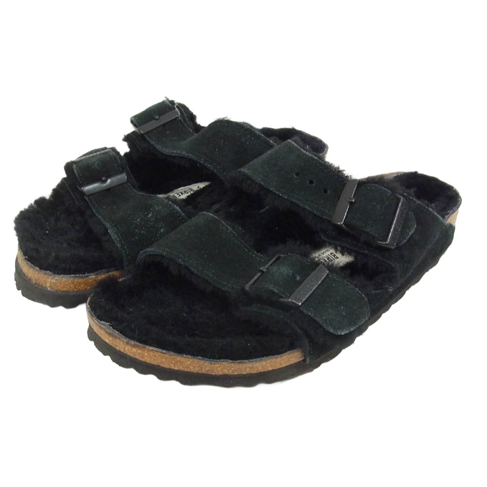BIRKENSTOCK ビルケンシュトック サンダル Shearling アリゾナ シアリング サンダル ブラック系 36 23cm【中古】