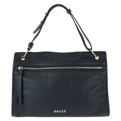 美品 BALLY バリー BLOOM HOBO ブラック 黒 ゴールド金具 レザー ハンドバッグ 603804 【中古】