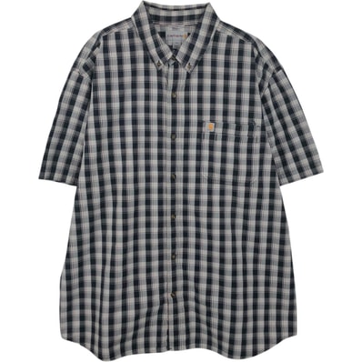 古着 カーハート Carhartt RELAXED FIT ボタンダウン チェック柄 半袖 ワークシャツ メンズXXL相当/eaa650772