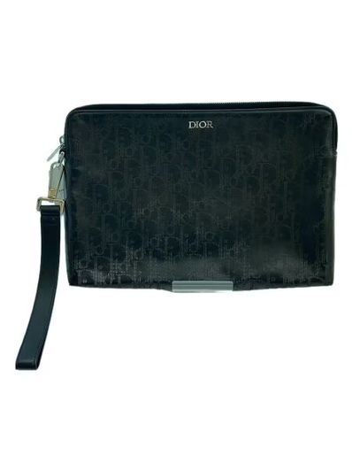Dior Zip Pouch Dior Oblique Galaxy Leather "Black"