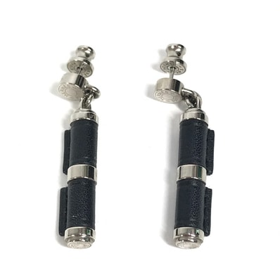 エルメス HERMES シャルニエール PM シャルニエールPM アクセサリー ピアス スイフト ブラック 美品