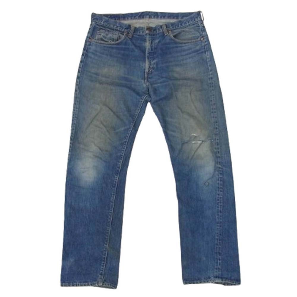 Levi's リーバイス デニムパンツ 60s 70s 505 BIGE 並行ステッチ ボタン裏刻印5 42TALON サイド脇割り デニム パンツ インディゴブルー系【中古】