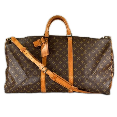 LOUIS VUITTON ルイ・ヴィトン キーポル60・バンドリエール ボストンバッグ モノグラムキャンバス ブラウン ユニセックス【中古】