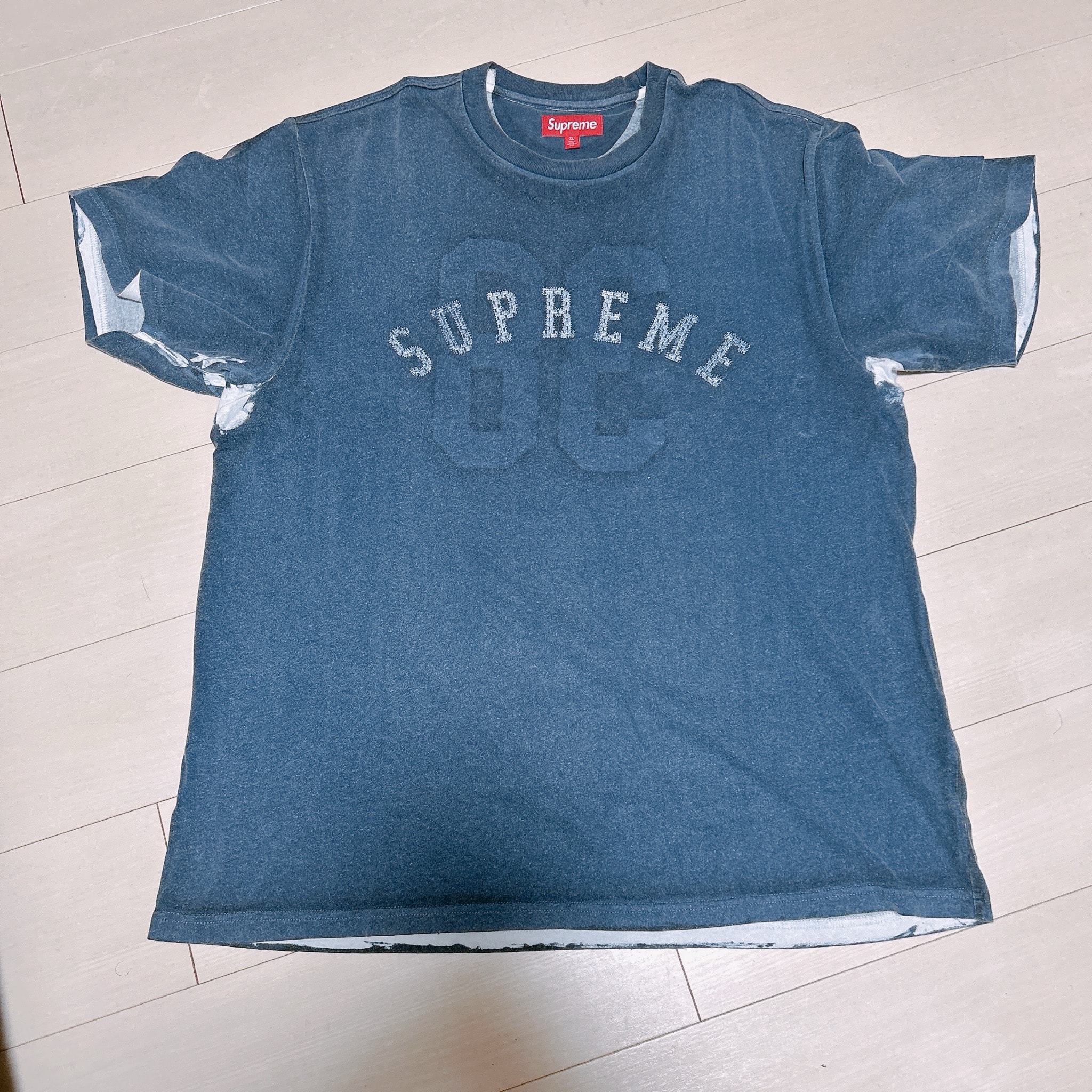 Supreme Overprint S/S Top "Navy"