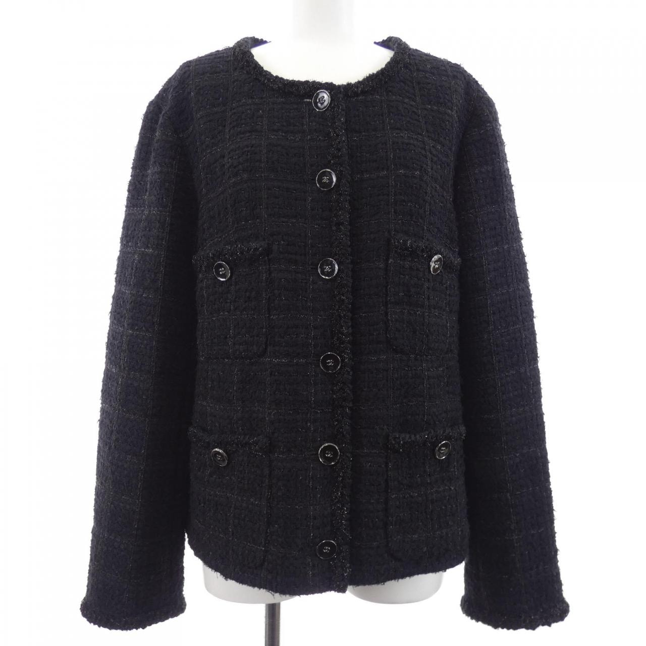 シャネル CHANEL LOOK56 P80445V72486 25B ノーカラージャケット