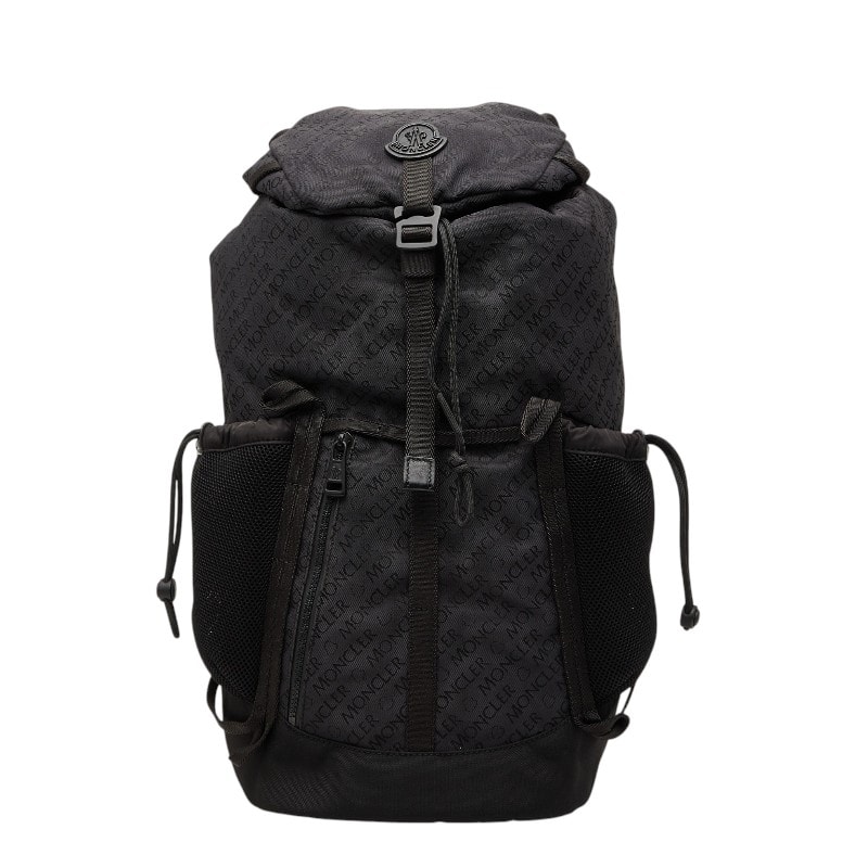 モンクレール TECH BACKPACK リュック バックパック ブラック ナイロン レザー キャンバス レディース MONCLER 【中古】