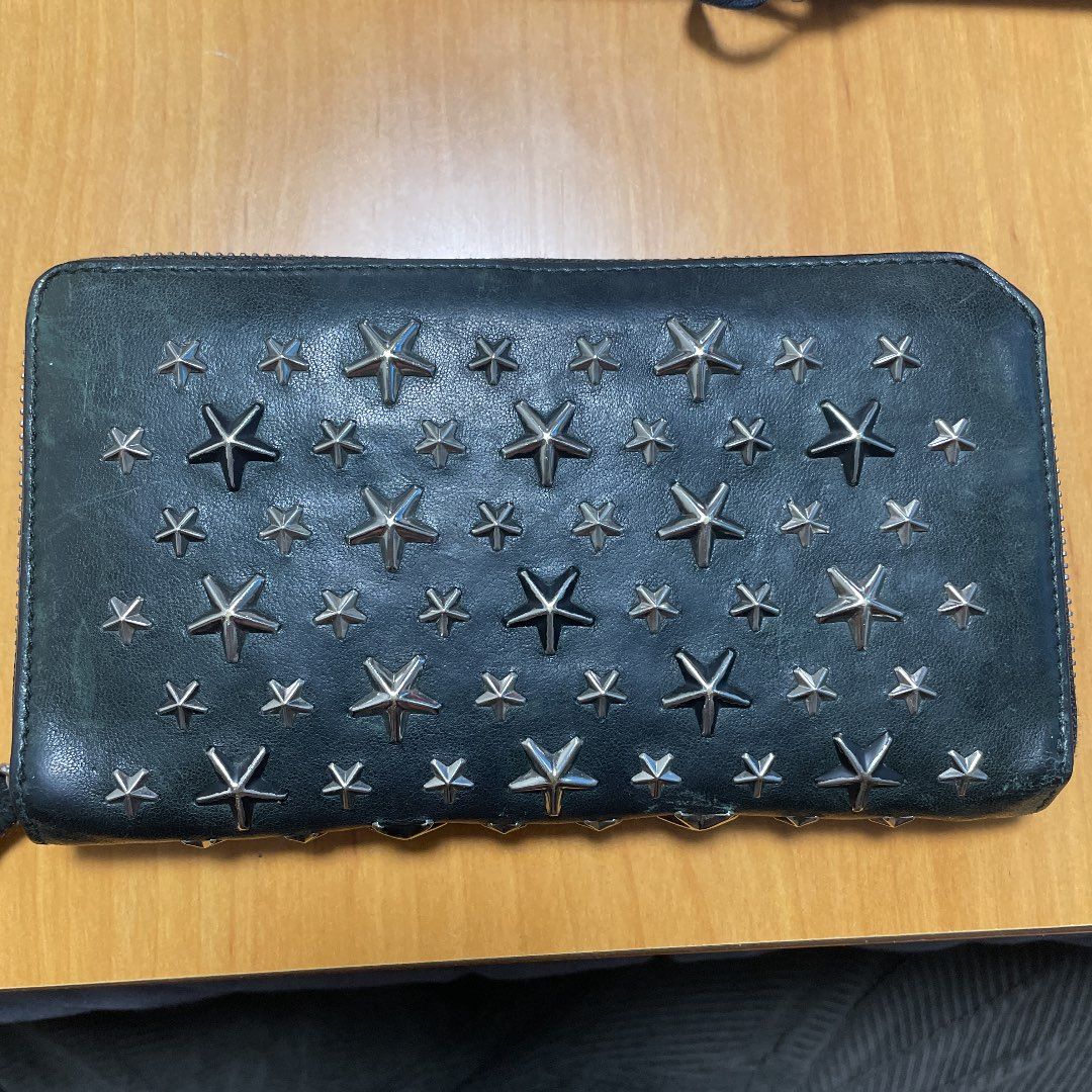 ラウンドファスナー 長財布 ダークグリーン